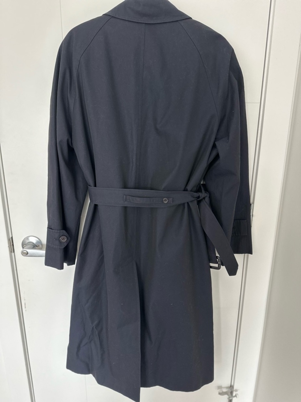 Vintage Maestro Navy Trench Coat Removable Lining Belted Classic Coat - Picture 4 of 16